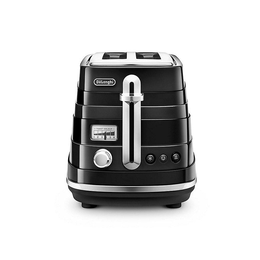 DeLonghi Avvolta CTA 2103.BK 2-Schlitz-Toaster schwarz, DeLonghi, Avvolta, CTA, 2103.BK, 2-Schlitz-Toaster, schwarz