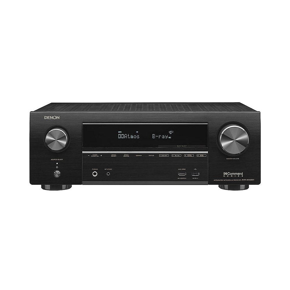 Denon AVR-X1500H 7.2 AV Receiver Schwarz BT WLAN HEOS Amazon Alexa, Denon, AVR-X1500H, 7.2, AV, Receiver, Schwarz, BT, WLAN, HEOS, Amazon, Alexa