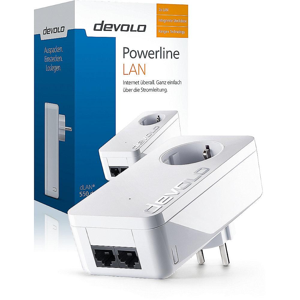 devolo dLAN 550 duo  (500Mbit, Powerline, 2xLAN, Steckdose, Netzwerk, range )