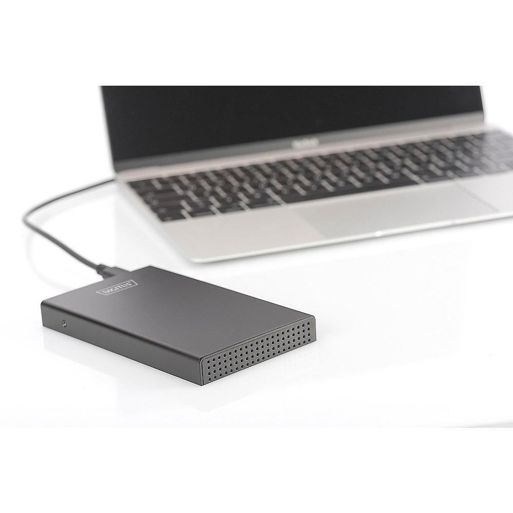 DIGITUS Externes Festplattengehäuse für 2,5" SATA zu USB 3.1 Typ-C