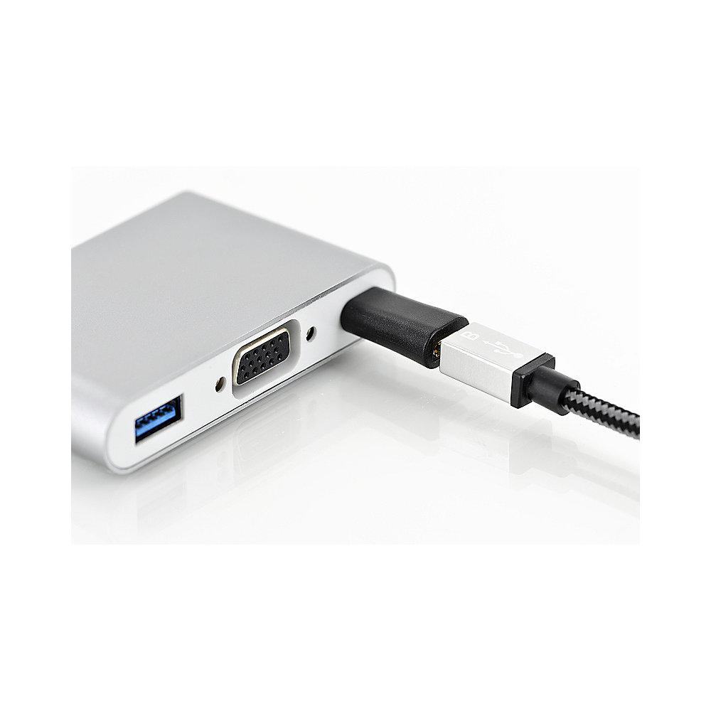 DIGITUS USB Adapter Typ-C zu mikro B High Speed St./Bu. schwarz