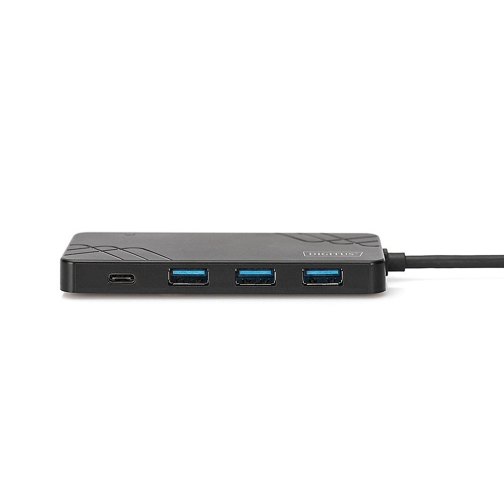 DIGITUS USB3.0 3-Port HUB mit Typ-C Ladefunktion schwarz DA-70244