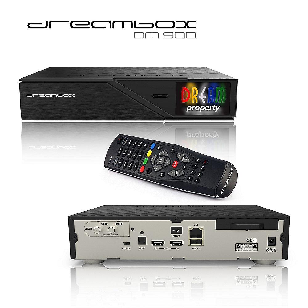 Dreambox DM900 UHD 4K - Récepteur Satellite Linux E2, Double Tuner DVB-S2, 4 Go Flash, 2 Go RAM