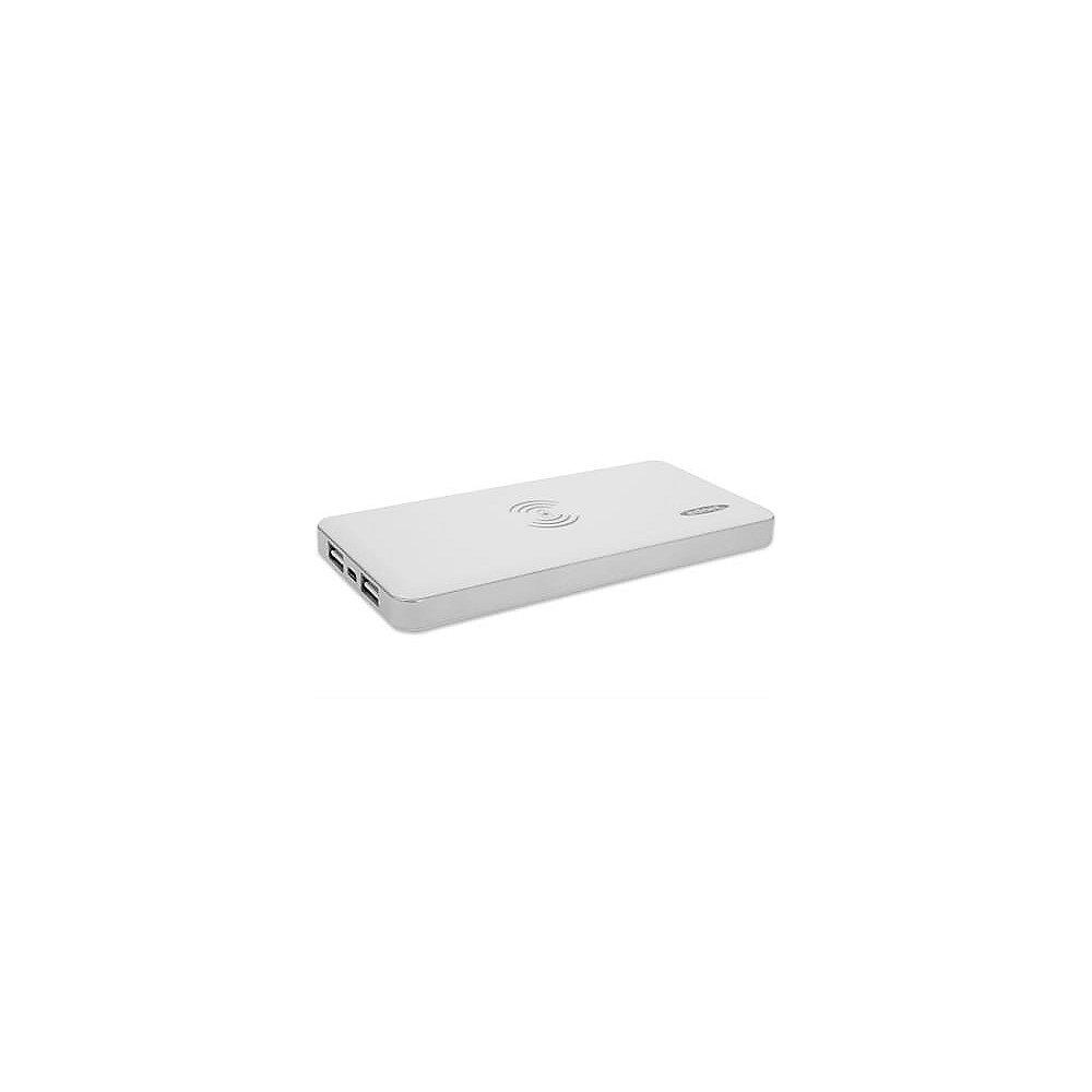 Ednet Powerbank 8000 mAh 2x USB Induktions-Ladefunktion weiß, Ednet, Powerbank, 8000, mAh, 2x, USB, Induktions-Ladefunktion, weiß