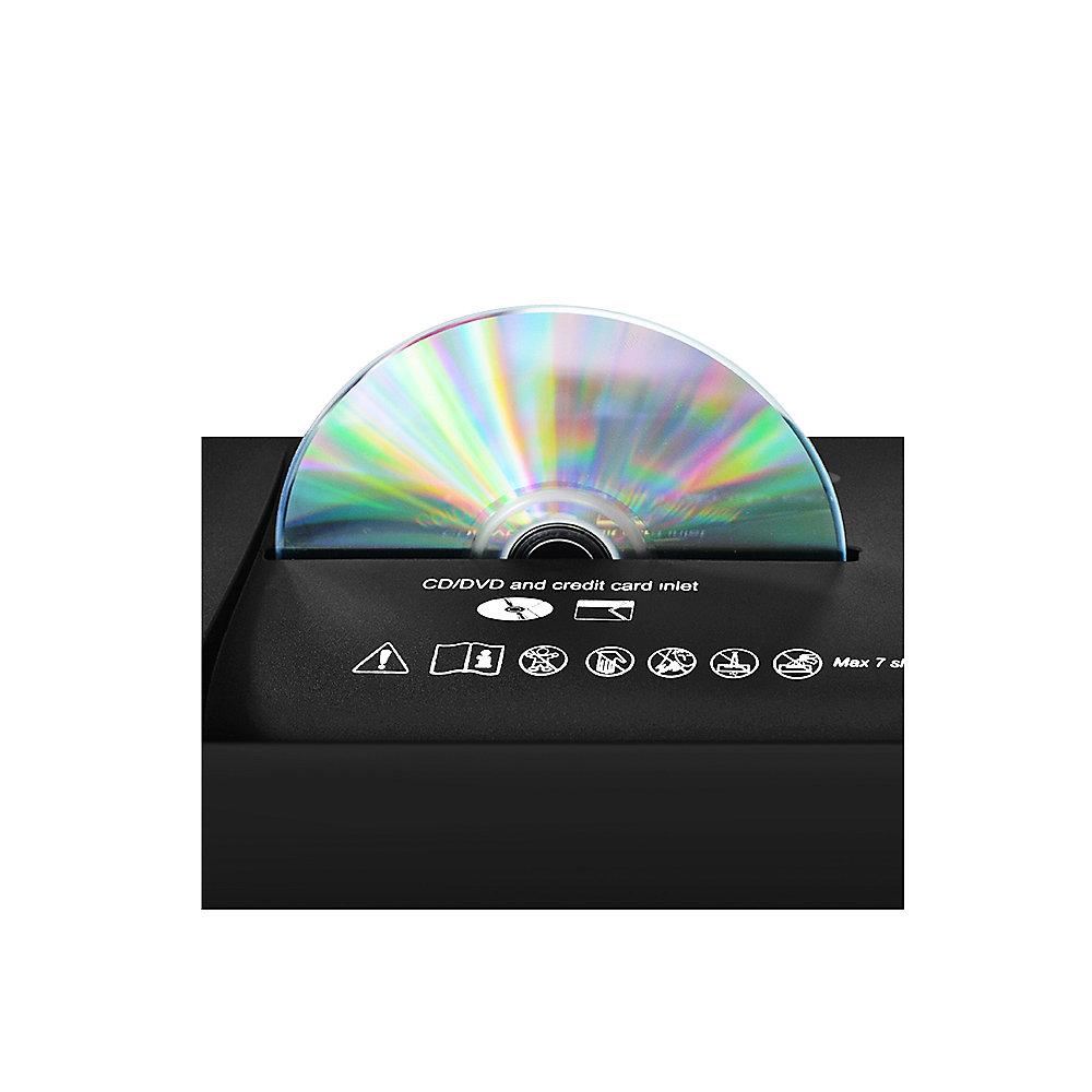 Ednet Shredder X7CD Aktenvernichter CD/DVD/Kreditkarten Partikelschnitt (91607)