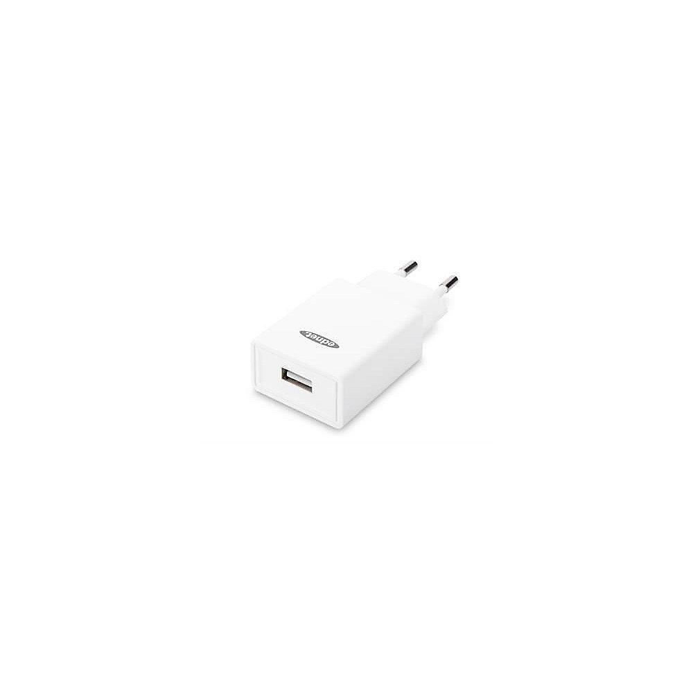 ednet Universal USB Lade Adapter für Mobilgeräte USB-A Bu. weiß 31810