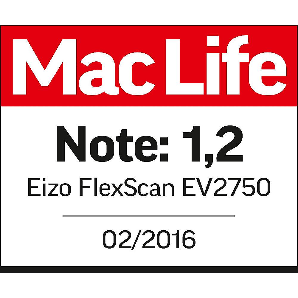 EIZO EV2750-BK 68 cm (27") 16:9 DVI/DP/HDMI/USB 5ms 1.000:1 Pivot LS IPS