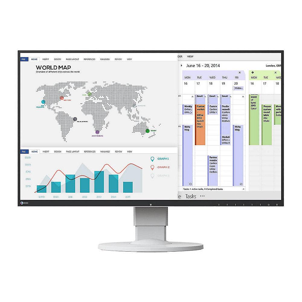 EIZO EV2750-WT 68 cm (27") 16:9 DVI/DP/HDMI/USB 5ms 1.000:1 Pivot LS IPS