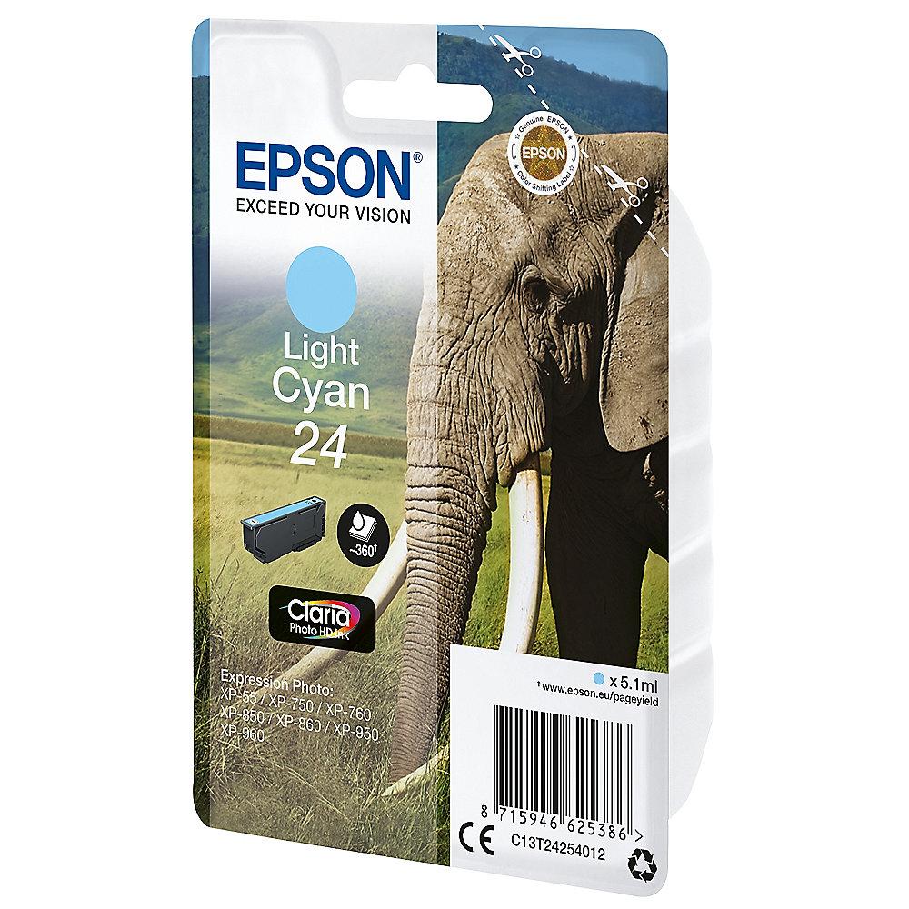Epson C13T24254012 Druckerpatrone 24 Claria Photo HD light Cyan
