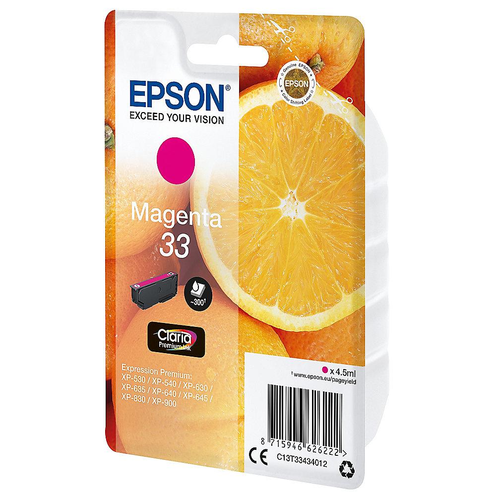 Epson C13T33434012 Druckerpatrone 33 magenta Claria Premium Ink