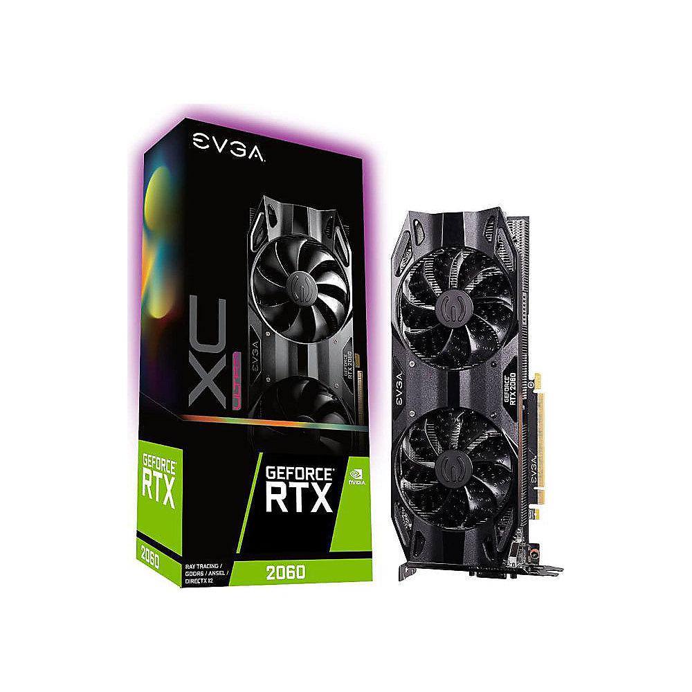 EVGA GeForce RTX 2060 XC Ultra 6GB GDDR6 Grafikkarte 2xDP/HDMI/DVI, EVGA, GeForce, RTX, 2060, XC, Ultra, 6GB, GDDR6, Grafikkarte, 2xDP/HDMI/DVI