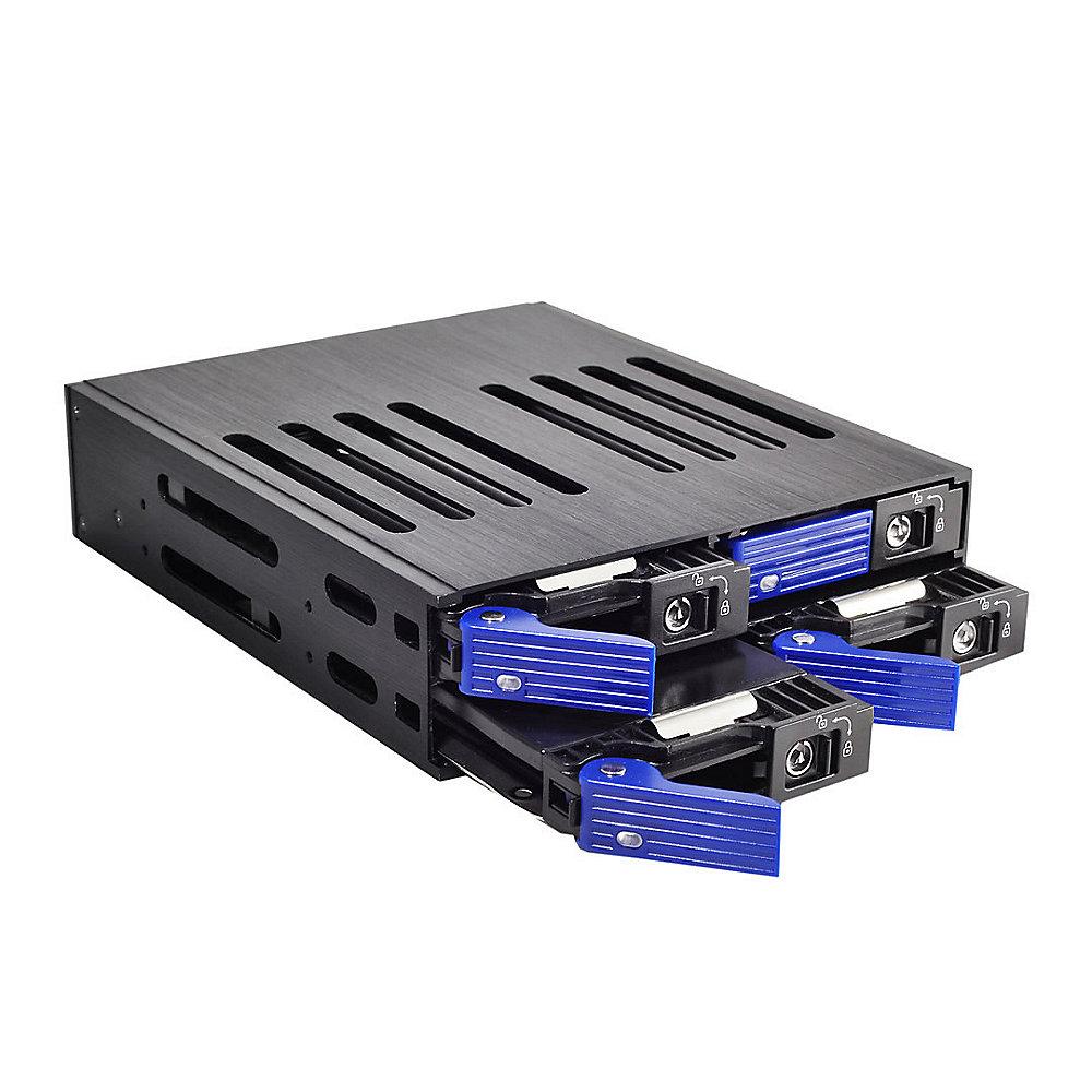 Fantec MR-SA1041 Wechselrahmen 4x2.5 Zoll (Max 15mm) SATA auf 5,25 Zoll, Fantec, MR-SA1041, Wechselrahmen, 4x2.5, Zoll, Max, 15mm, SATA, 5,25, Zoll