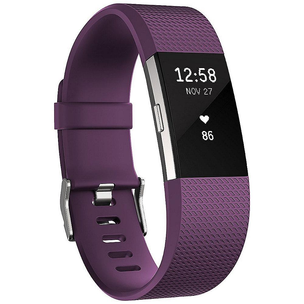 Fitbit Charge 2 Armband zur Herzfrequenz- und Fitnessaufzeichnung pflaume large