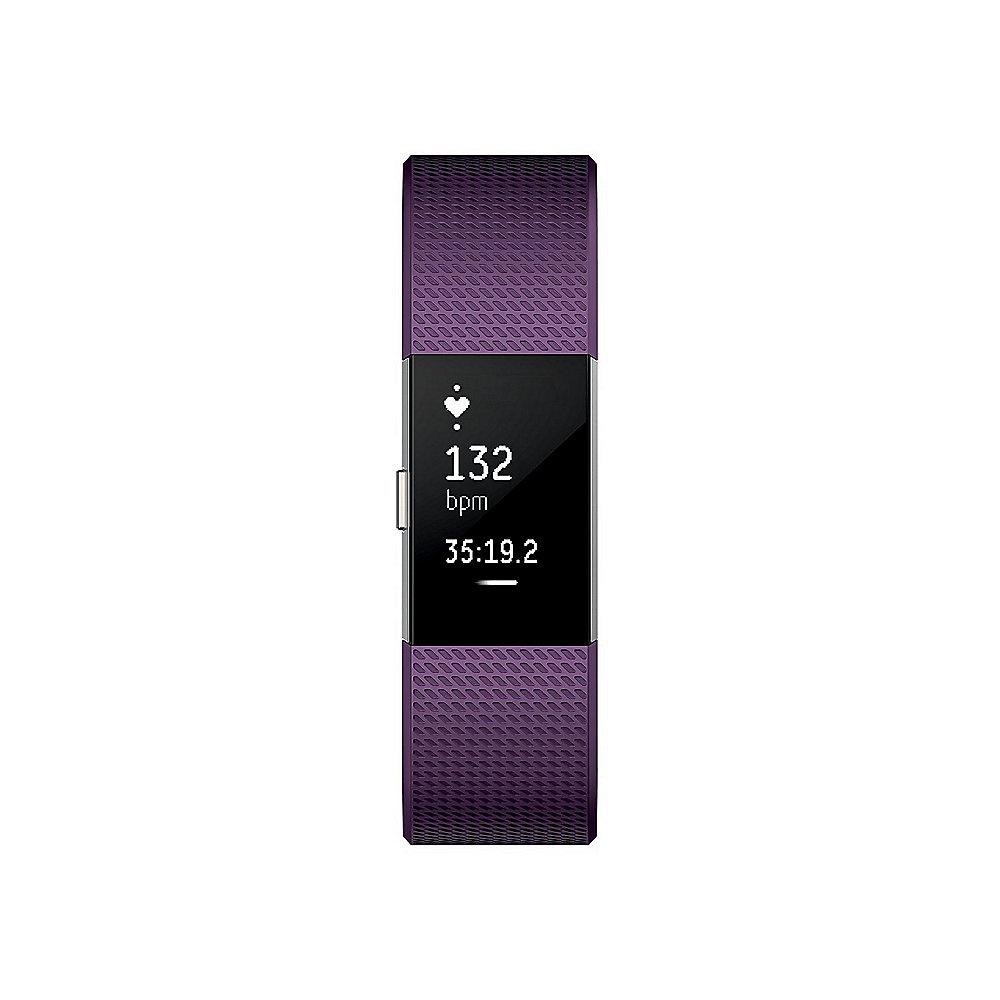 Fitbit Charge 2 Armband zur Herzfrequenz- und Fitnessaufzeichnung pflaume large