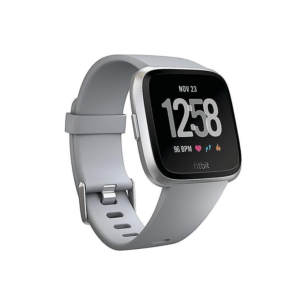 Fitbit Versa Gesundheits- und Fitness-Smartwatch grau/silber