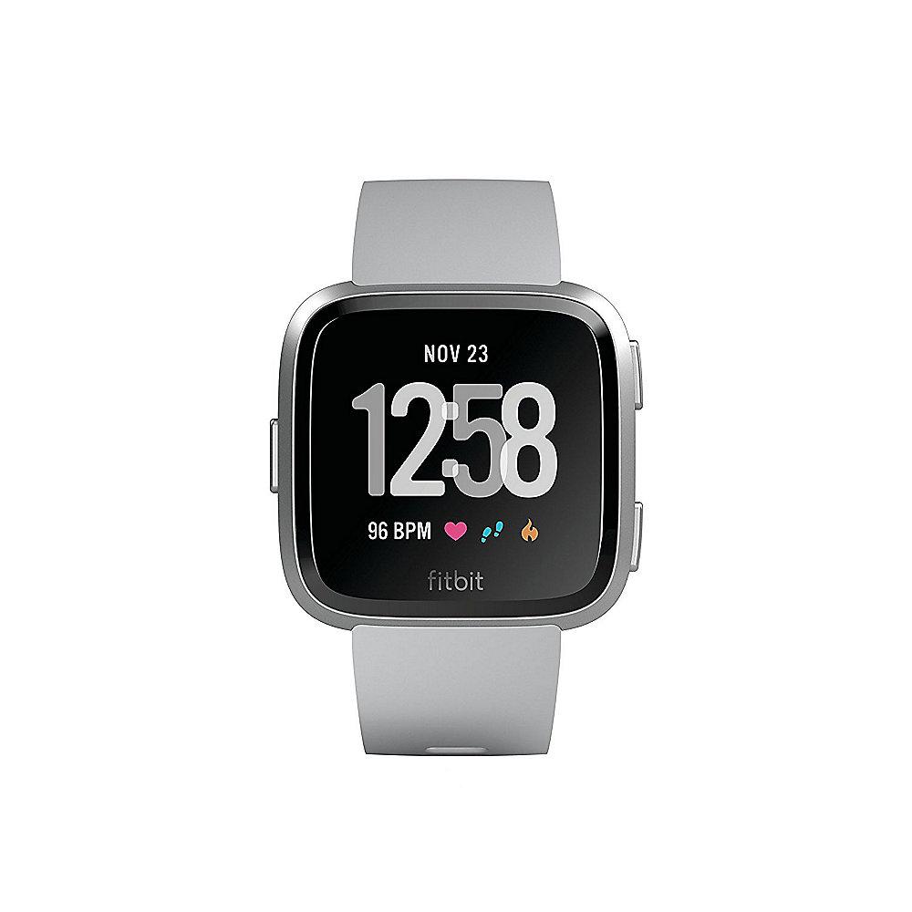 Fitbit Versa Gesundheits- und Fitness-Smartwatch grau/silber