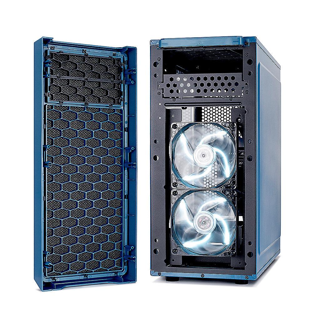 Fractal Design Focus G ATX Gaming Gehäuse mit Seitenfenster, Blau