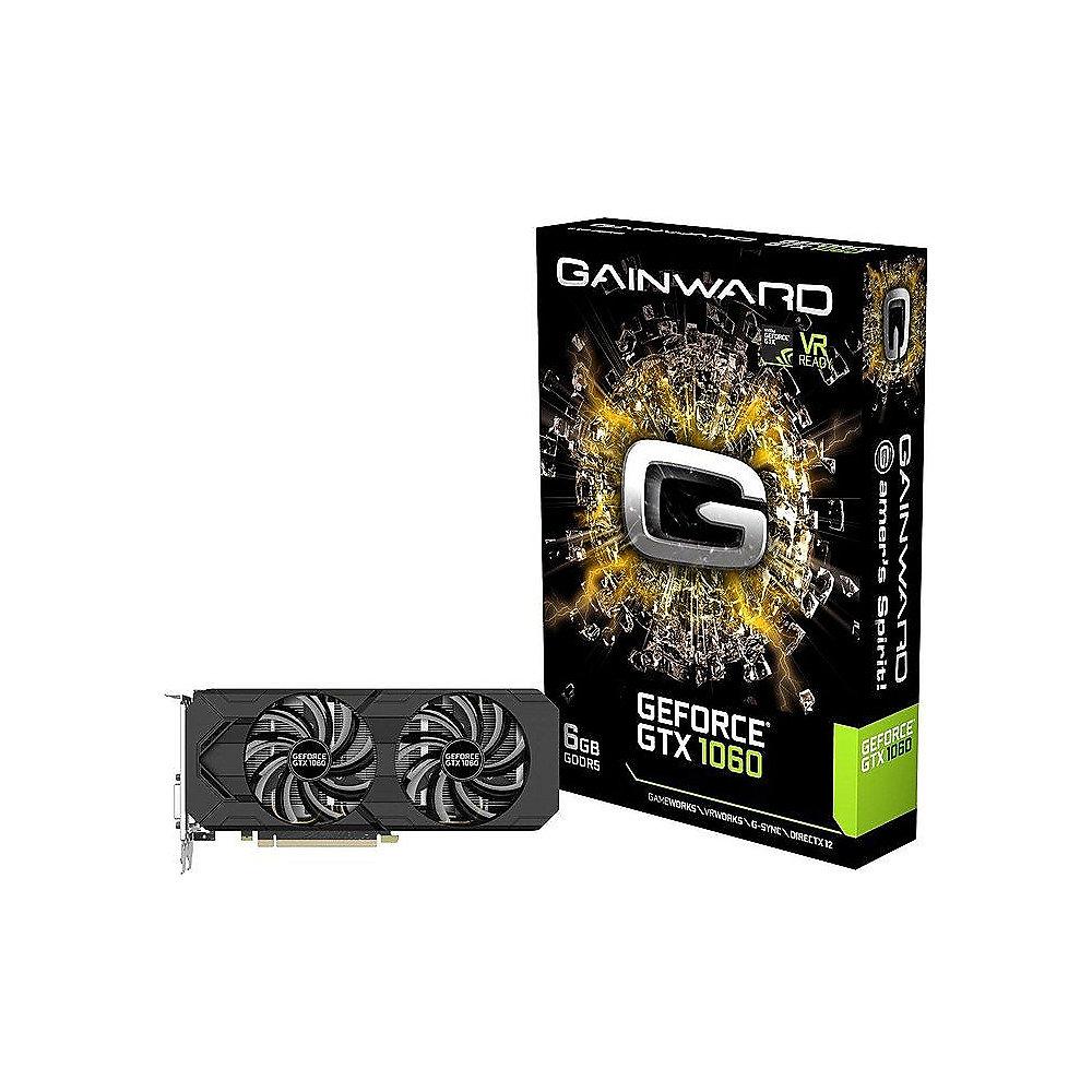 Gainward GeForce GTX 1060 6GB GDDR5 Grafikkarte DVI/HDMI/3xDP, Gainward, GeForce, GTX, 1060, 6GB, GDDR5, Grafikkarte, DVI/HDMI/3xDP