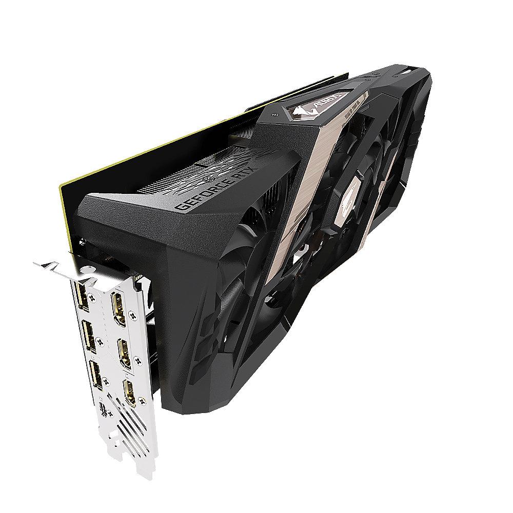 Gigabyte Aorus GeForce RTX 2070 8GB GDDR6 Grafikkarte 3xHDMI/3xDP/USB-C, Gigabyte, Aorus, GeForce, RTX, 2070, 8GB, GDDR6, Grafikkarte, 3xHDMI/3xDP/USB-C