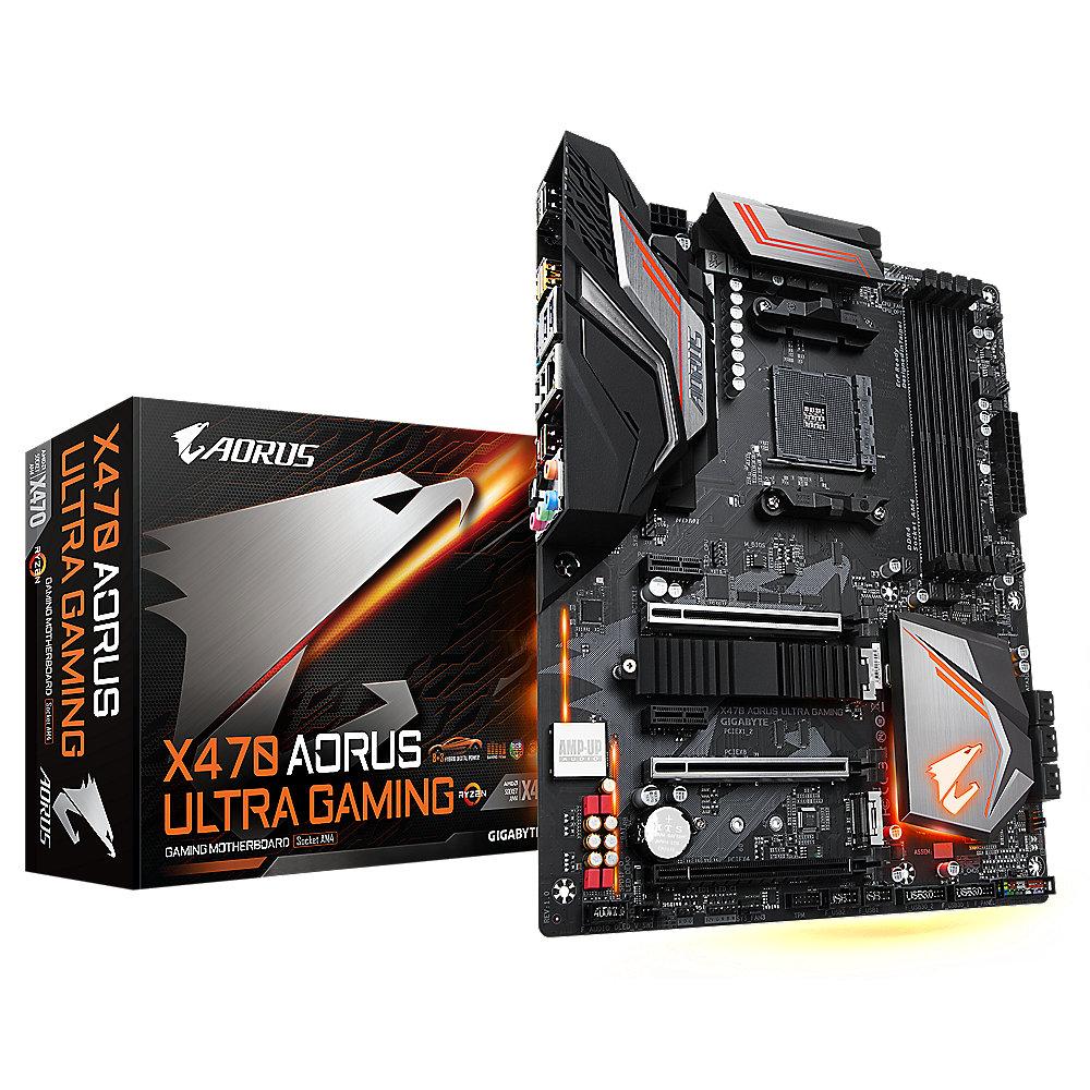 Gigabyte AORUS X470 Ultra Gaming ATX Mainboard Sockel AM4 USB3.1(C)/2xM.2/HDMI