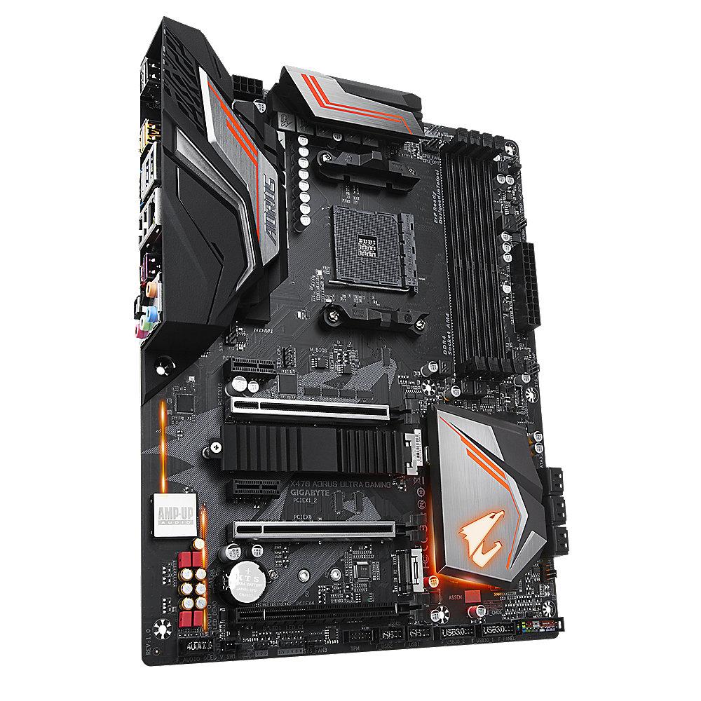 Gigabyte AORUS X470 Ultra Gaming ATX Mainboard Sockel AM4 USB3.1(C)/2xM.2/HDMI