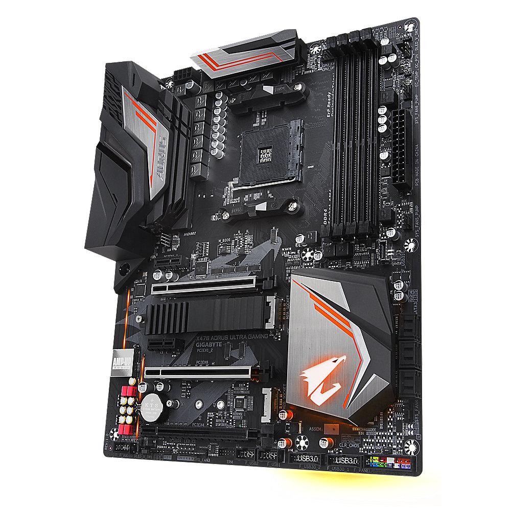 Gigabyte AORUS X470 Ultra Gaming ATX Mainboard Sockel AM4 USB3.1(C)/2xM.2/HDMI