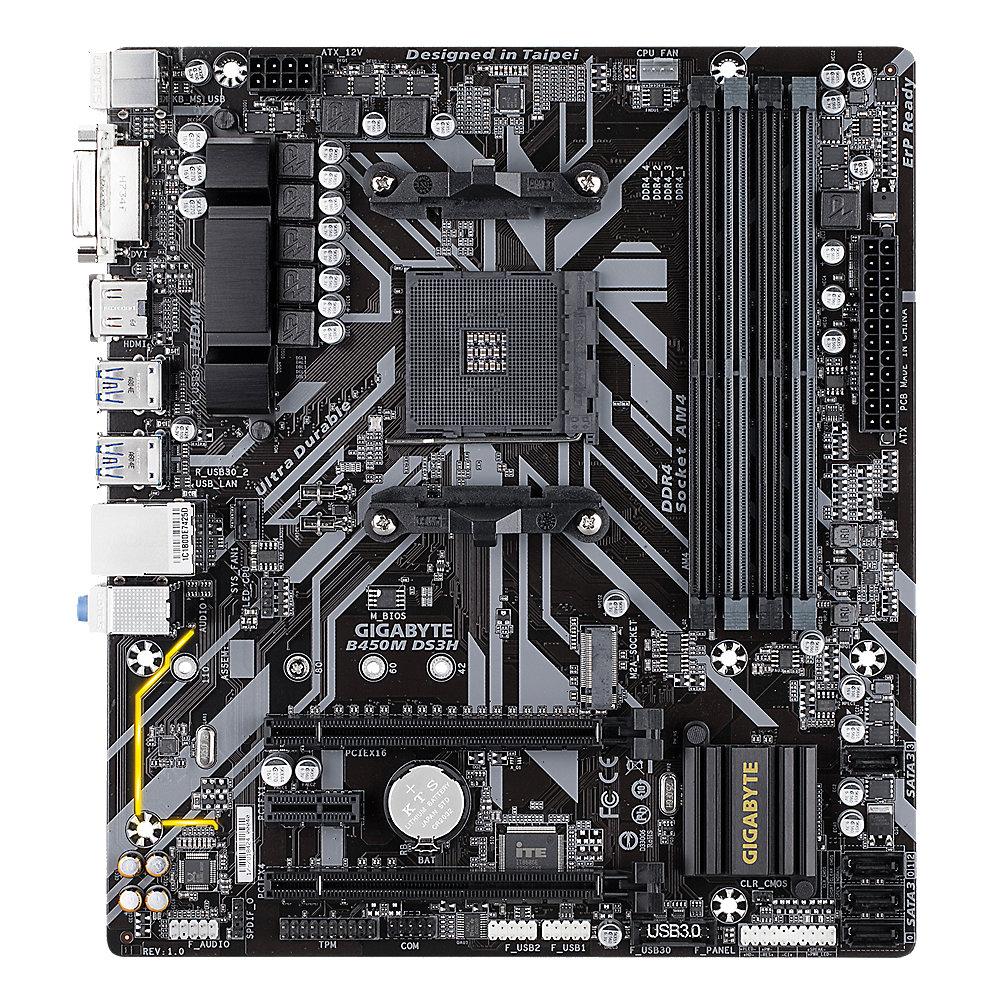 Gigabyte B450M DS3H mATX Mainboard Sockel AM4 M.2/HDMI/DVI