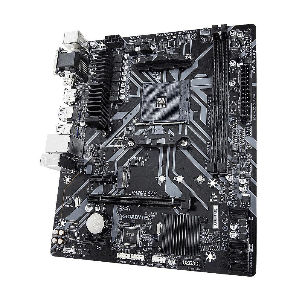 Gigabyte B450M S2H mATX Mainboard Sockel AM4 M.2/HDMI/DVI/VGA