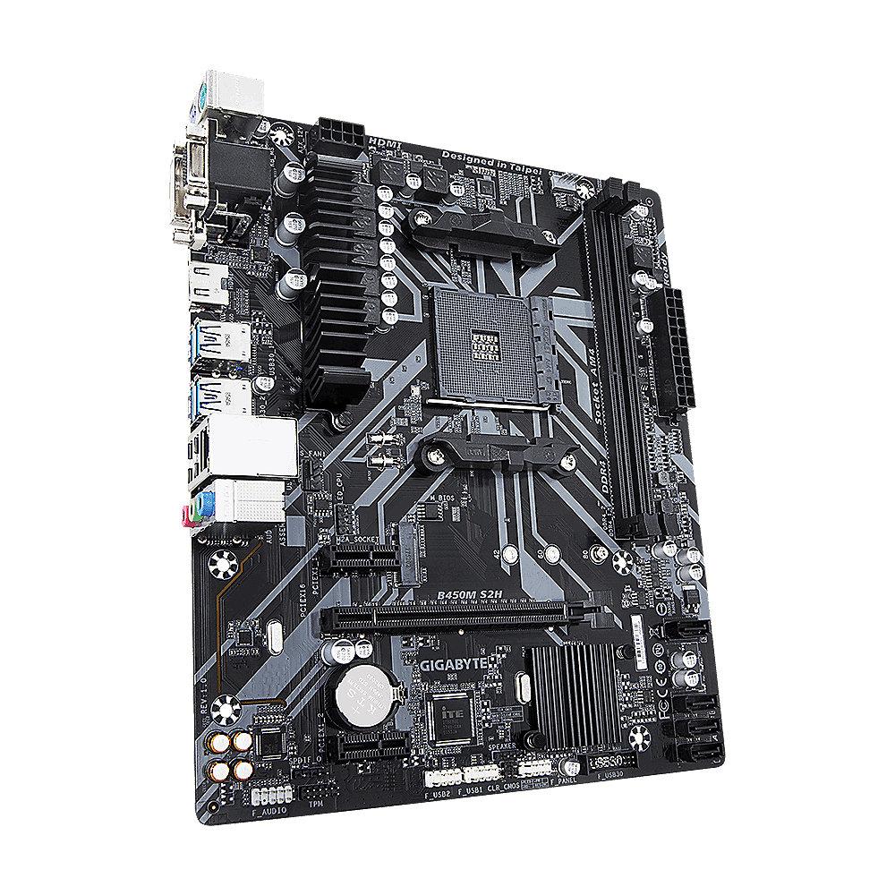 Gigabyte B450M S2H mATX Mainboard Sockel AM4 M.2/HDMI/DVI/VGA