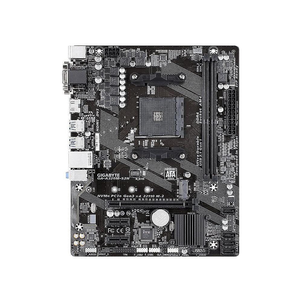 Gigabyte GA-A320M-S2H mATX Mainboard Sockel AM4 GL/HDMI/DVI/VGA/M.2