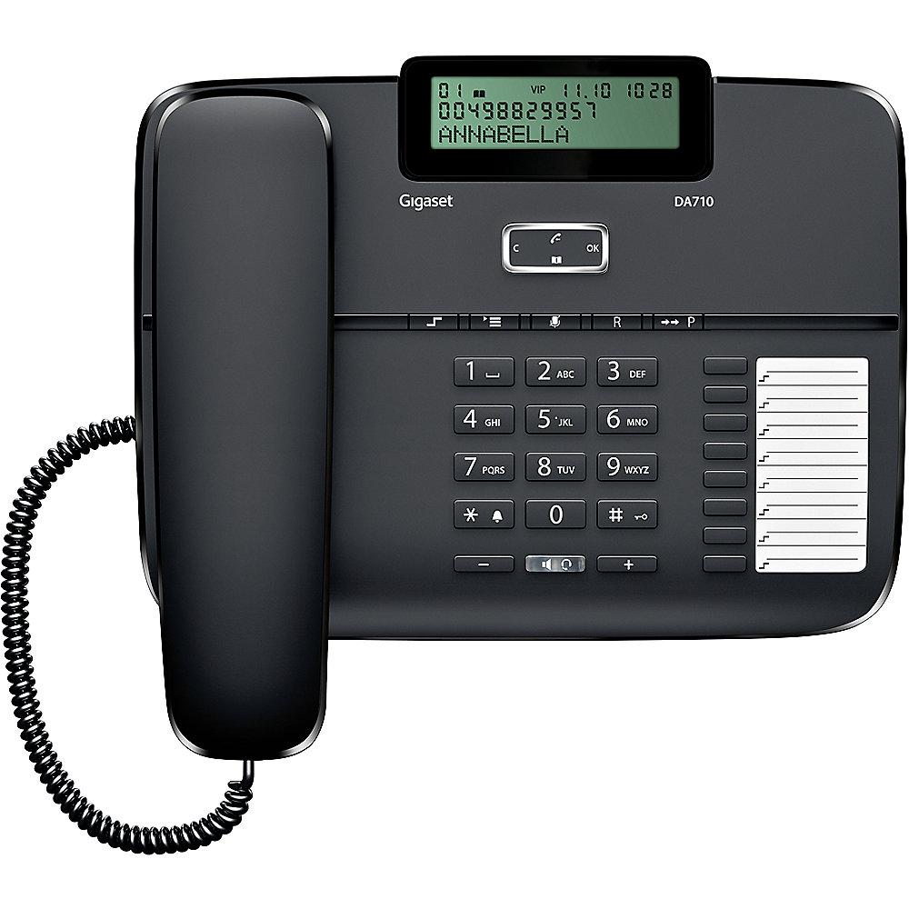 Gigaset DA710 schnurgebundenes Festnetztelefon (analog), schwarz, Gigaset, DA710, schnurgebundenes, Festnetztelefon, analog, schwarz