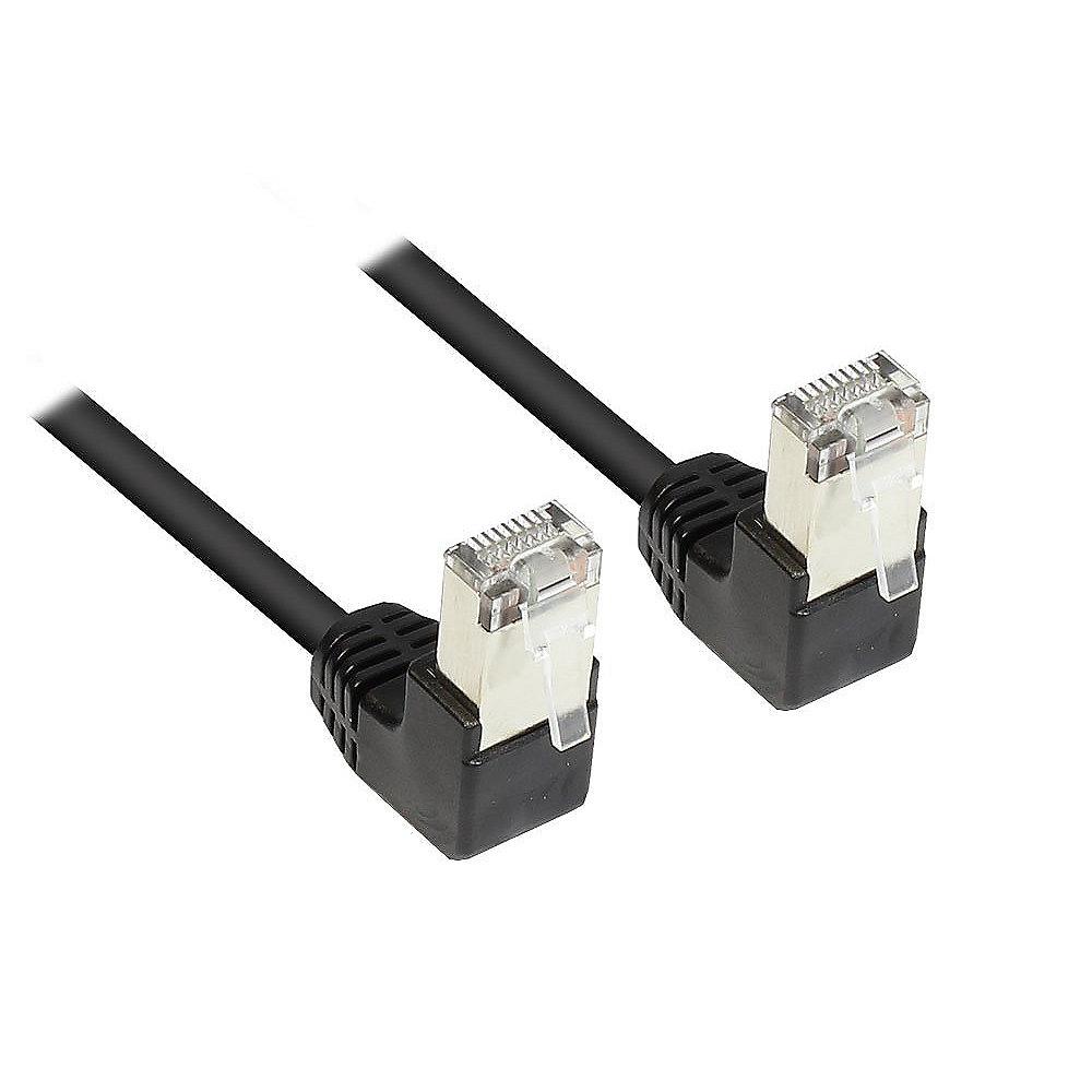 Good Connections Patchkabel Cat. 5e RJ45 2x Winkelstecker schwarz 15m