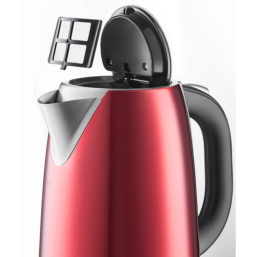 Grundig WK 6330 Wasserkocher Red Sense 3000 W Rot / Edelstahl 1,7 Liter