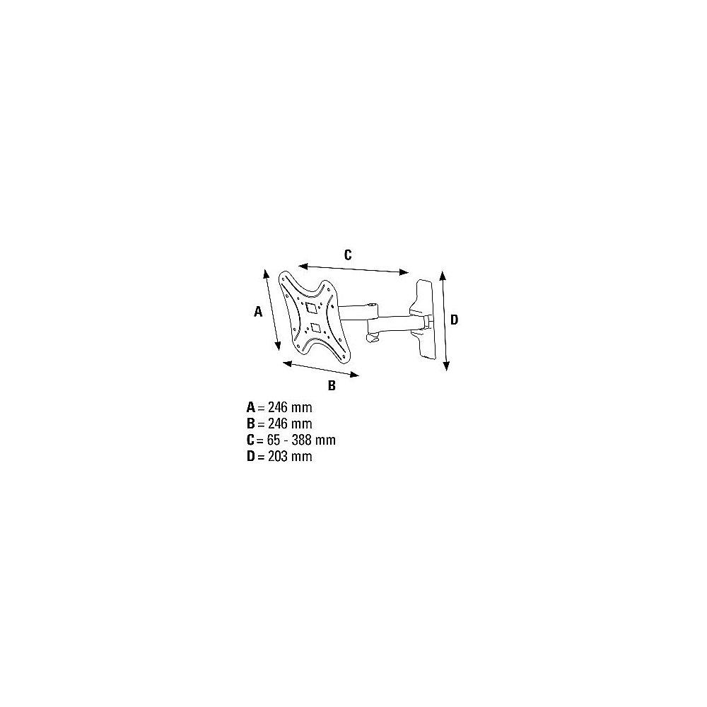 Hama FULLMOTION TV-Wandhalterung 5 Sterne L VESA bis 200x200 2 Arme weiß, Hama, FULLMOTION, TV-Wandhalterung, 5, Sterne, L, VESA, bis, 200x200, 2, Arme, weiß