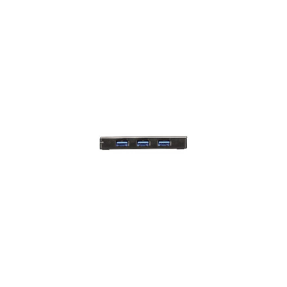 Hama USB-3.0-Hub 1:4 für Ultrabooks mit Netzteil, schwarz/silber
