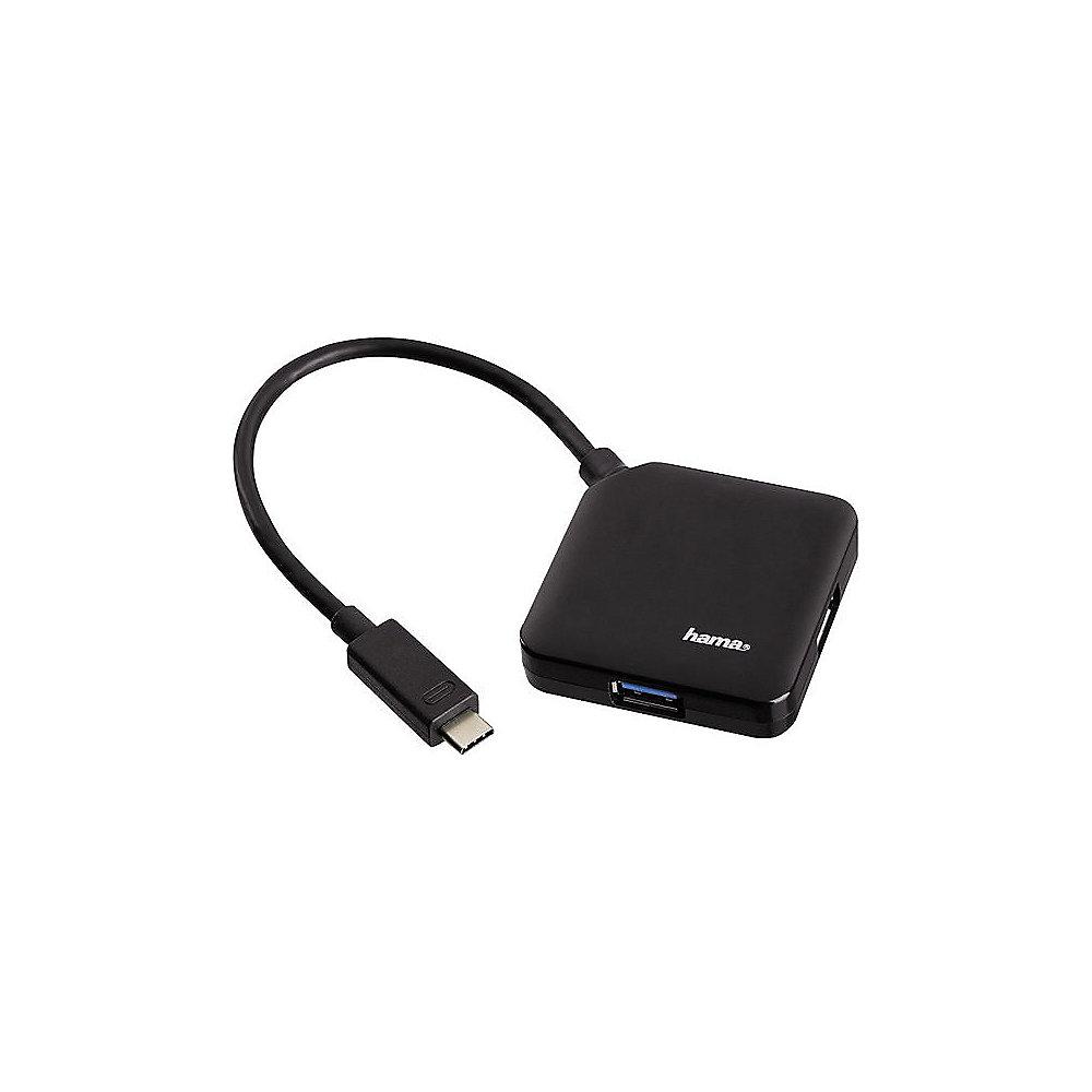 Hama USB 3.1 Type-C Hub 1:4 bus-powered schwarz 135750, Hama, USB, 3.1, Type-C, Hub, 1:4, bus-powered, schwarz, 135750