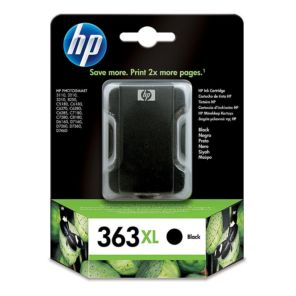 HP C8719EE Original Druckerpatrone 363 XL schwarz mit hoher Kapazität
