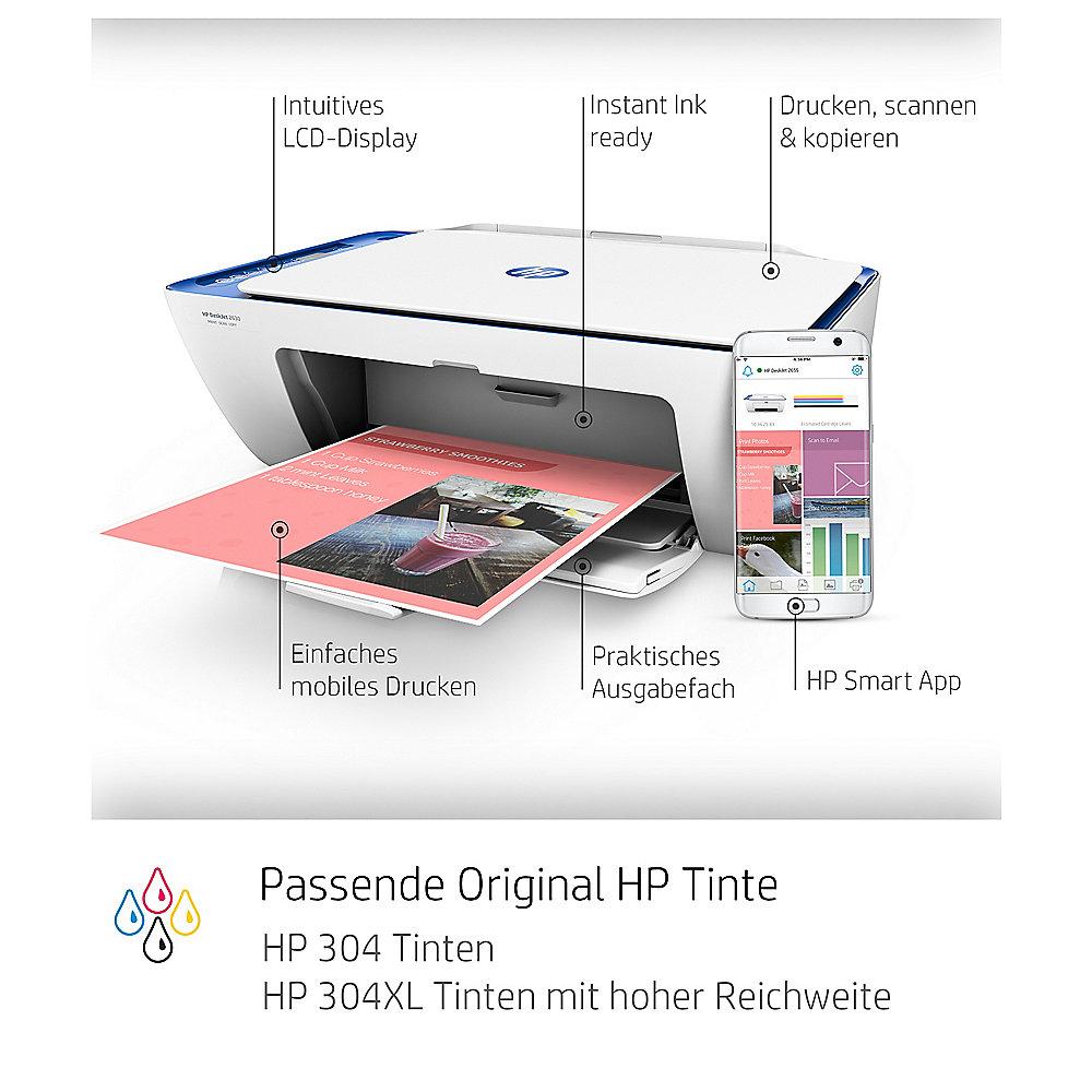 HP DeskJet 2630 Tintenstrahl-Multifunktionsdrucker Scanner Kopierer WLAN, HP, DeskJet, 2630, Tintenstrahl-Multifunktionsdrucker, Scanner, Kopierer, WLAN