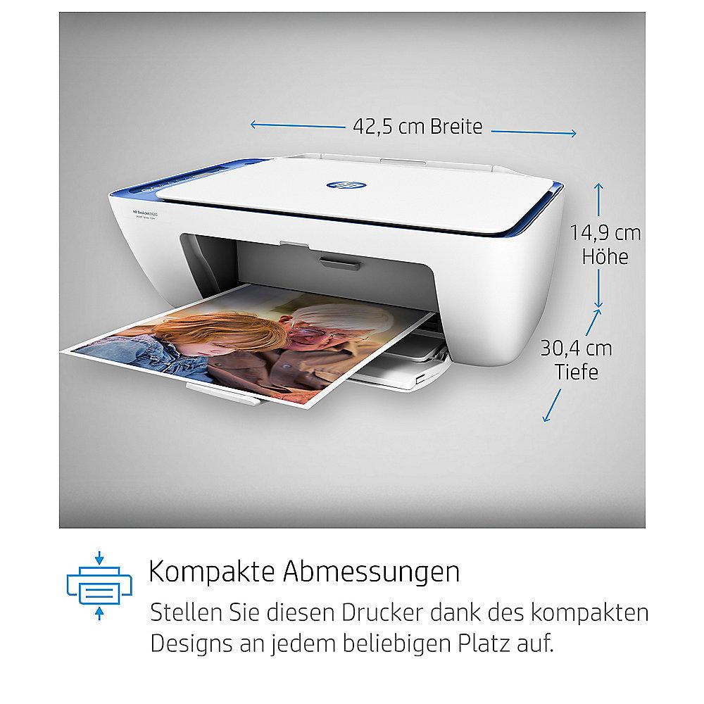 HP DeskJet 2630 Tintenstrahl-Multifunktionsdrucker Scanner Kopierer WLAN