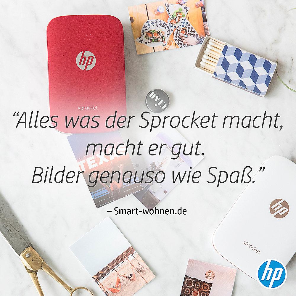 HP Sprocket 2-in-1 mobiler Fotodrucker Sofortbildkamera weiß