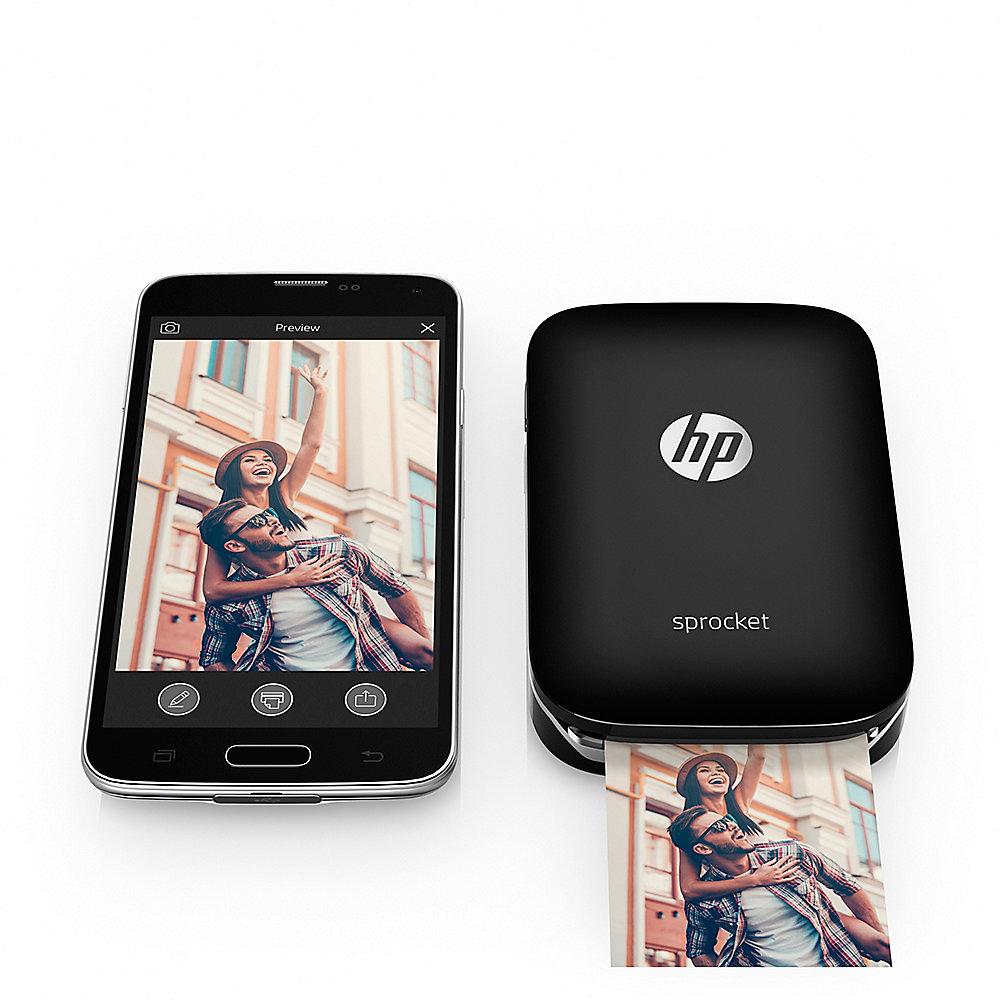 HP Sprocket mobiler Fotodrucker schwarz