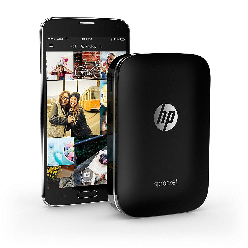 HP Sprocket mobiler Fotodrucker schwarz