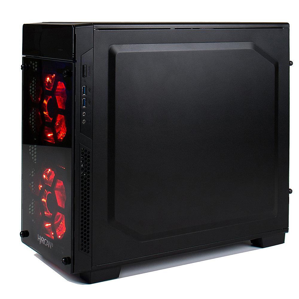 Hyrican Striker Gaming PC 5844 red Ryzen 5 2400G 8GB 1TB 120GB SSD Vega 11 Win10