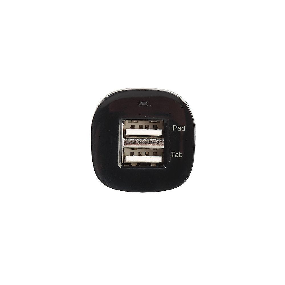 i-tec Kfz Dual USB Ladegerät 2,1A schwarz, i-tec, Kfz, Dual, USB, Ladegerät, 2,1A, schwarz