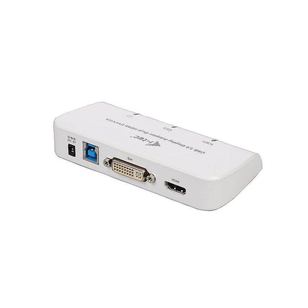 i-tec USB Dual Display Adapter Advance HDMI DVI VGA Grafikkarte weiß, i-tec, USB, Dual, Display, Adapter, Advance, HDMI, DVI, VGA, Grafikkarte, weiß