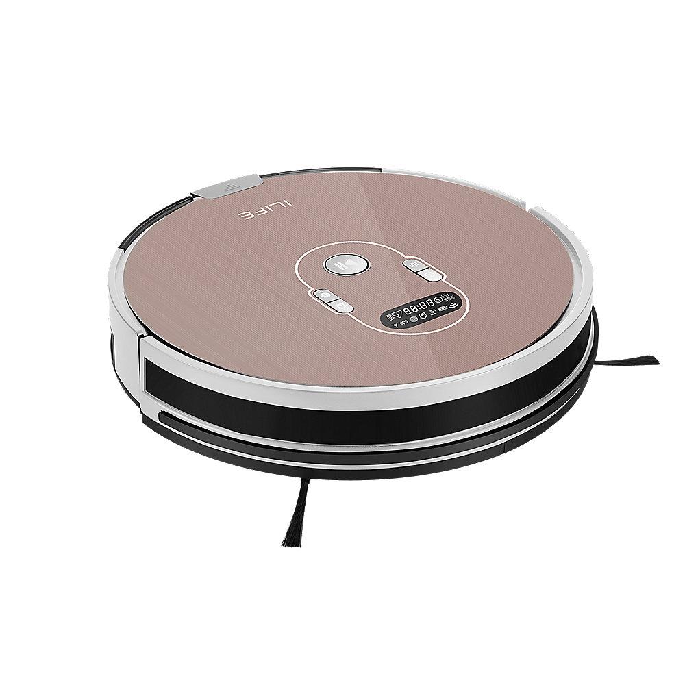 ILIFE A7 Staubsauger-Roboter mit App-Steuerung (iOS/Android) rosegold