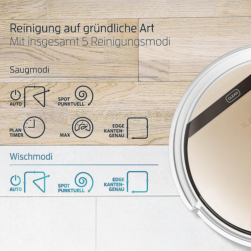 ILIFE V5s Pro Staubsauger-Roboter mit Wischfunktion weiß/gold, ILIFE, V5s, Pro, Staubsauger-Roboter, Wischfunktion, weiß/gold