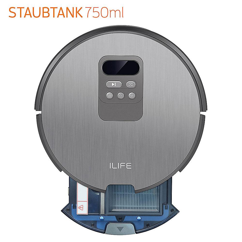 ILIFE V80 Staubsauger-Roboter mit Wischfunktion silber/grau