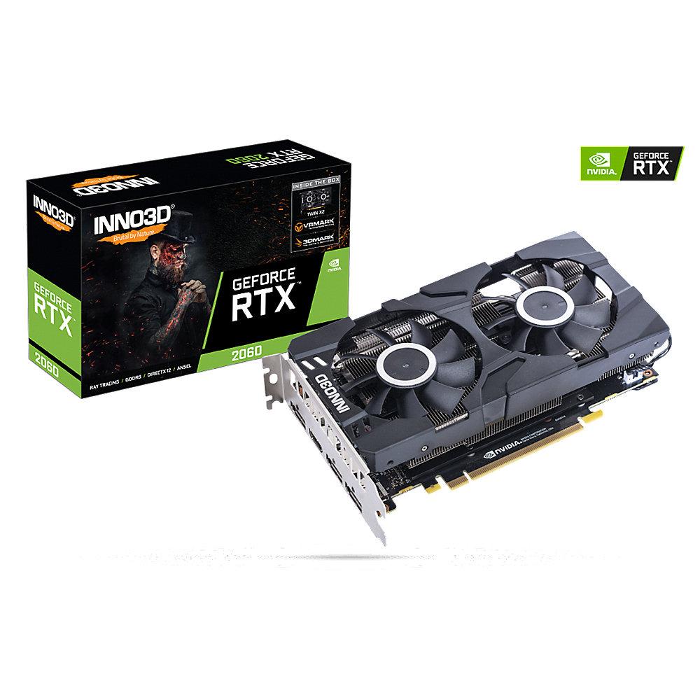 INNO3D GeForce RTX 2060 Twin X2 6GB GDDR6 Grafikkarte 3xDP/HDMI