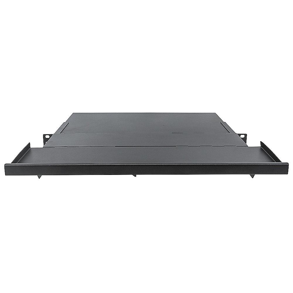 Intellinet 19 Zoll Fachboden Arbeitsfläche ausklappbar 1HE 611mm Tiefe schwarz